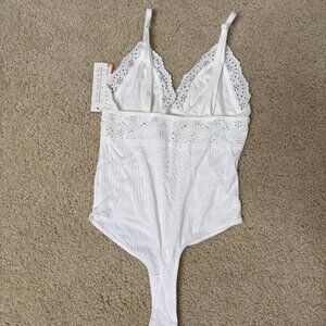 lace eyelet bodysuit NWT
